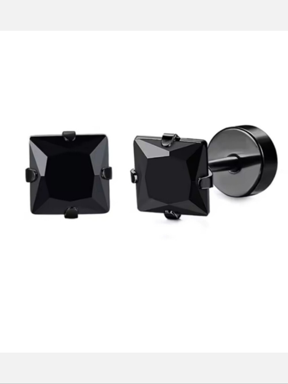Small Square Screw Back Earrings